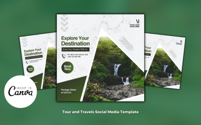 Flyer-Vorlage für den Verkauf von Touren und Reisen