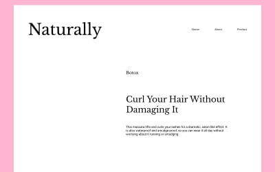 Naturally - Beauty girl portfolio product