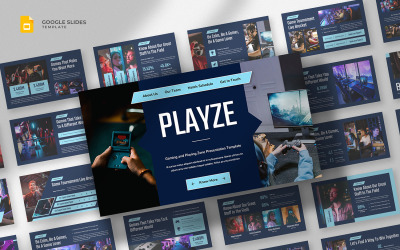 Playze – Ігровий кіберспортовий шаблон Google Slides
