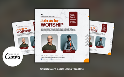 Sunday Service Church Flyer Template