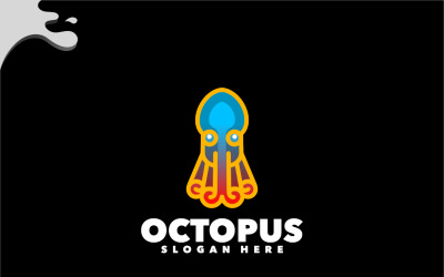 Chobotnice přechod barevné logo design ilustrace