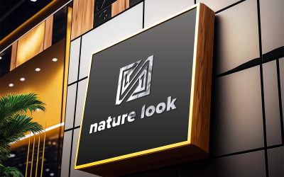 Indoor Logo Mockup Template