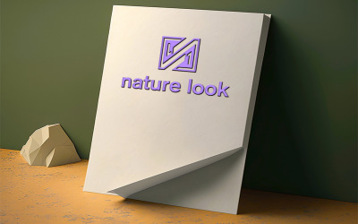 Modelo de maquete de logotipo de papel