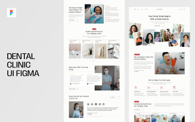 Tandheelkundige kliniek UI Figma-sjabloon