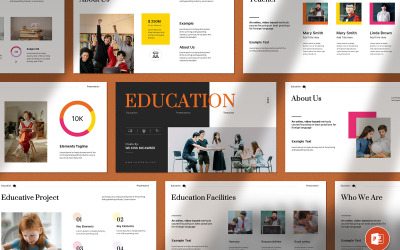 Układ szablonu prezentacji programu Powerpoint dla edukacji
