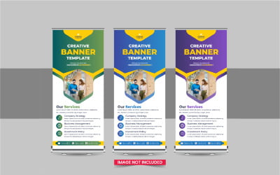 Company advertisement roll up banner, Roll Up Banner design layout
