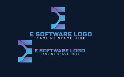 E szoftver logó márka logó sablon