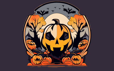 Hallowen Design Art Illustration Vektor #02