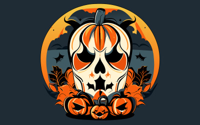 Illustration vectorielle d&amp;#39;art de conception d&amp;#39;Hallowen #06