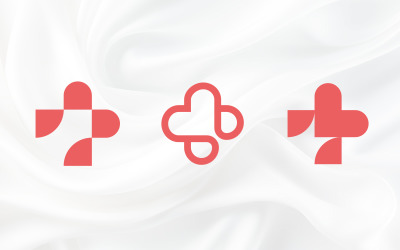 Medicinsk sjukvård plus kärlek logotyp designmall