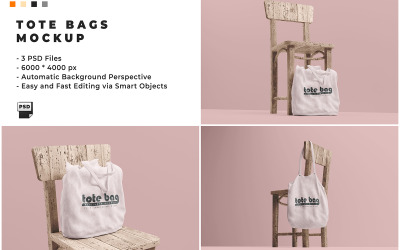 Modèle de maquette de sacs fourre-tout