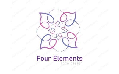 Modello di progettazione del logo di quattro elementi