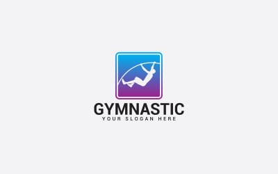Plantilla de diseño de logotipo de gimnasia