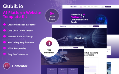 Qubit – AI-Plattform-Website-Vorlage