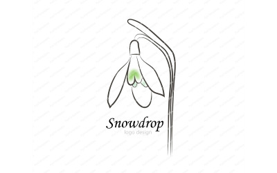 雪花莲花标志设计