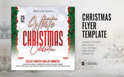 Christmas Party Flyer Mall PSD