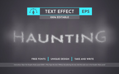 Haunting - Editable Text Effect, Font Style