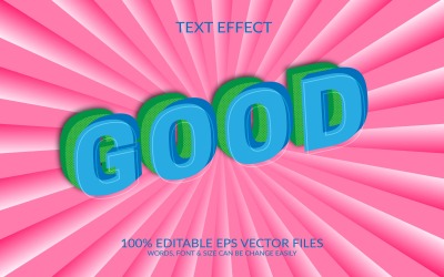 Хороший повністю редагований векторний EPS 3d текстовий ефект шаблон дизайну ілюстрації