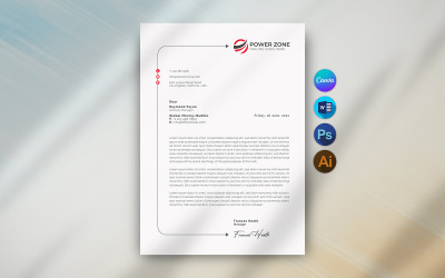 Plantilla de membrete corporativo en Canva y Word