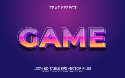 Spel fullt redigerbar 3d texteffekt designillustration