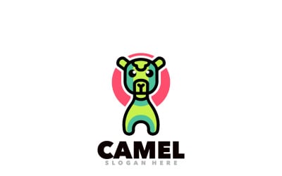 Camel line simple mascot logo design