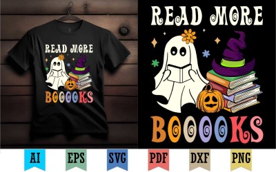 Читать больше книг смешная книга призраков Хэллоуина летучая мышь череп цветочный вектор ведьмы