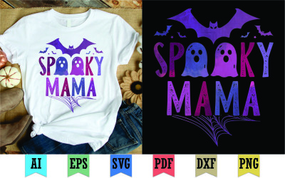 Дизайн футболки Spooky Mama