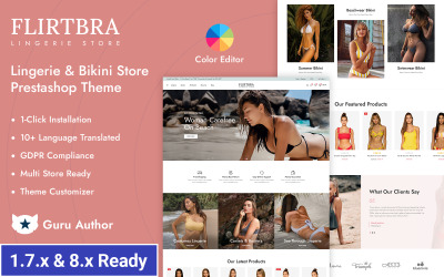 Flirtbra – магазин жіночої моди, нижньої білизни та спідньої білизни. Адаптивна тема Prestashop