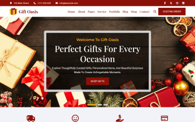 Gift Oasis - HTML5-шаблон сайта магазина подарков