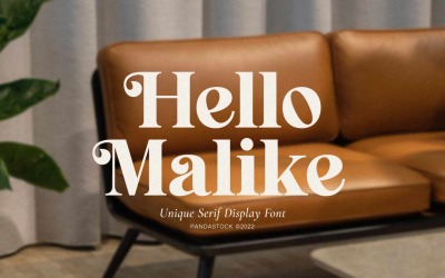 Hallo Malike, moderne Serifenschrift