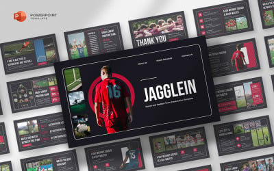 Jagglein - szablon programu Powerpoint dotyczący piłki nożnej i piłki nożnej