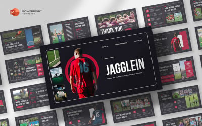 Jagglein - Voetbal Powerpoint-sjabloon