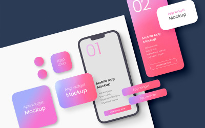 Mobile App Screen Mockup Template