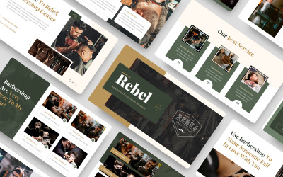 Rebel - перукарня Google Slide Template