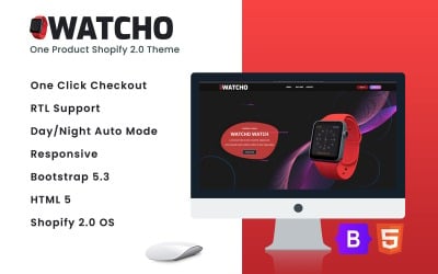 Watcho 2.0 – motyw Shopify dla jednego produktu