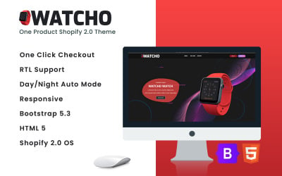Watcho — motyw Shopify 2.0 dla jednego produktu