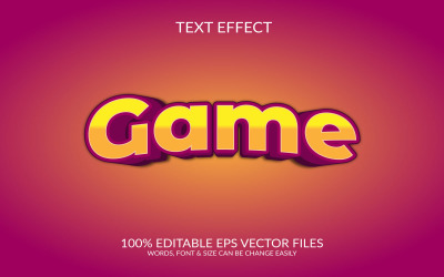 Ilustração de design de efeito de texto totalmente editável do jogo