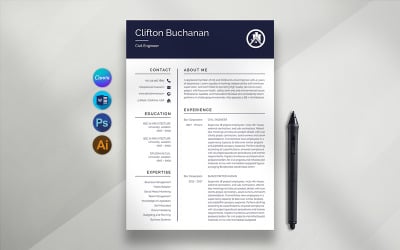 Šablona životopisu Canva and Word Engineering Resume