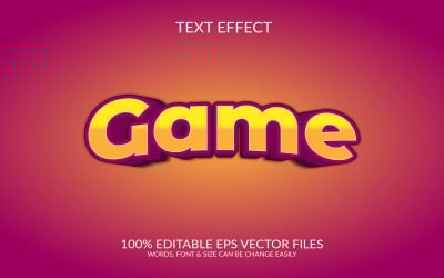 游戏完全可编辑的文字效果设计插画