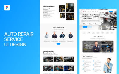 Auto Repair Service UI Design