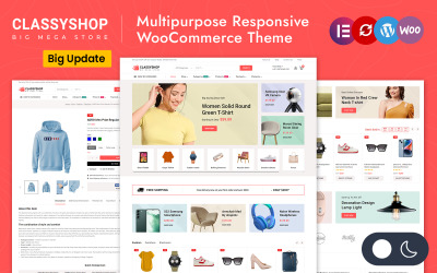 Classyshop – víceúčelové responzivní téma Elementor WooCommerce