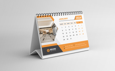 Design del modello di calendario da tavolo 2024