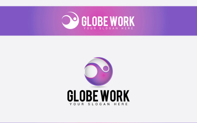 Globe-Work-Logo-Design-Vorlage