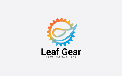 Leaf Grar logotyp designmall
