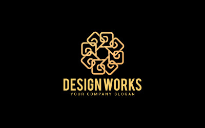 Modèle de conception de logo de travaux de conception