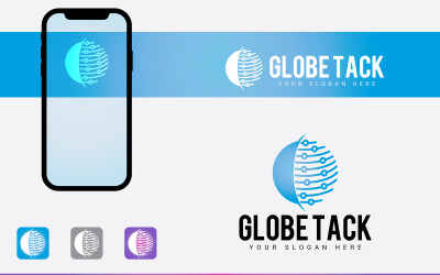 Modèle de conception de logo GLOBE TACK