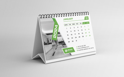 Modello di progettazione calendario da tavolo 2024