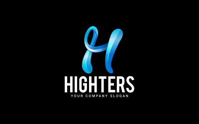 Plantilla de diseño de elementos superiores del logotipo H