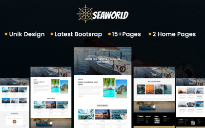 Sheworld - Html-шаблон для морских приключений и путешествий