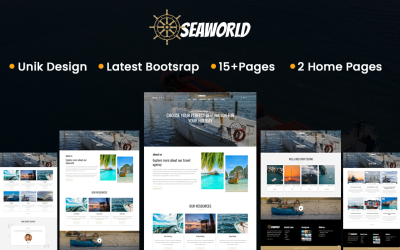 Sheworld - Plantilla HTML para viajes de aventura en el mar